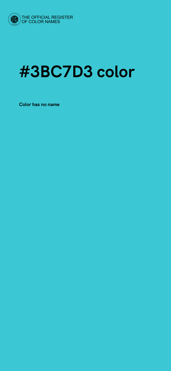 #3BC7D3 color image