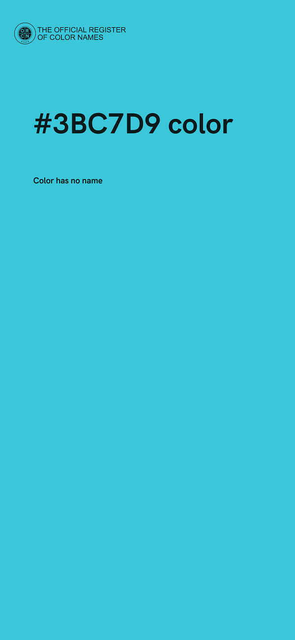 #3BC7D9 color image