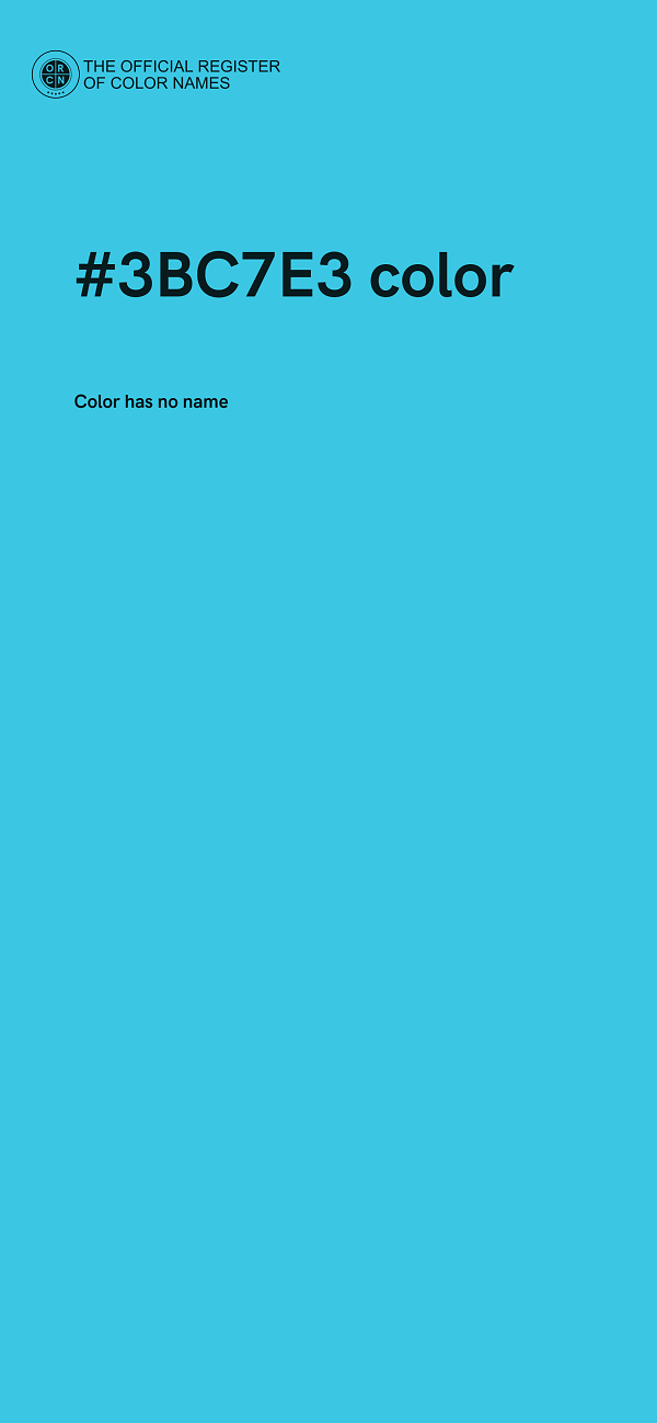#3BC7E3 color image