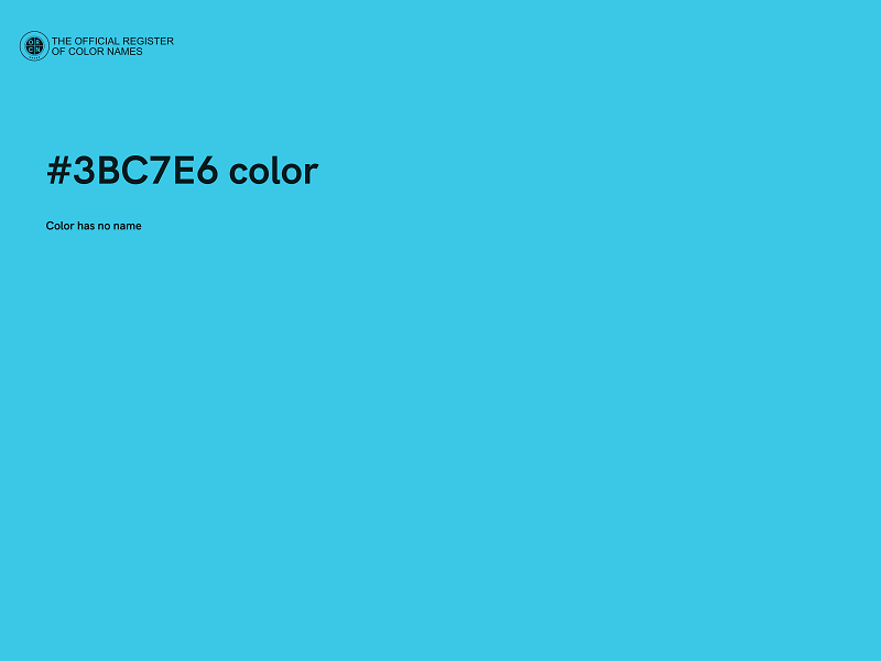 #3BC7E6 color image