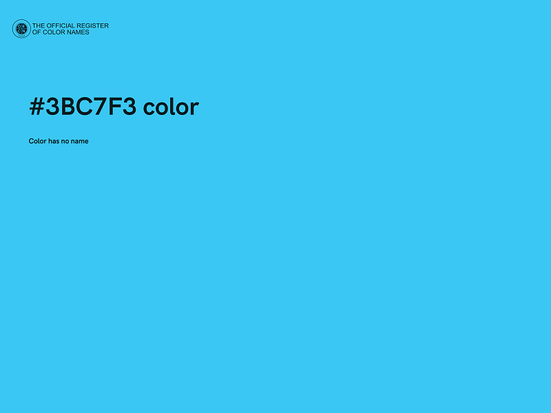 #3BC7F3 color image