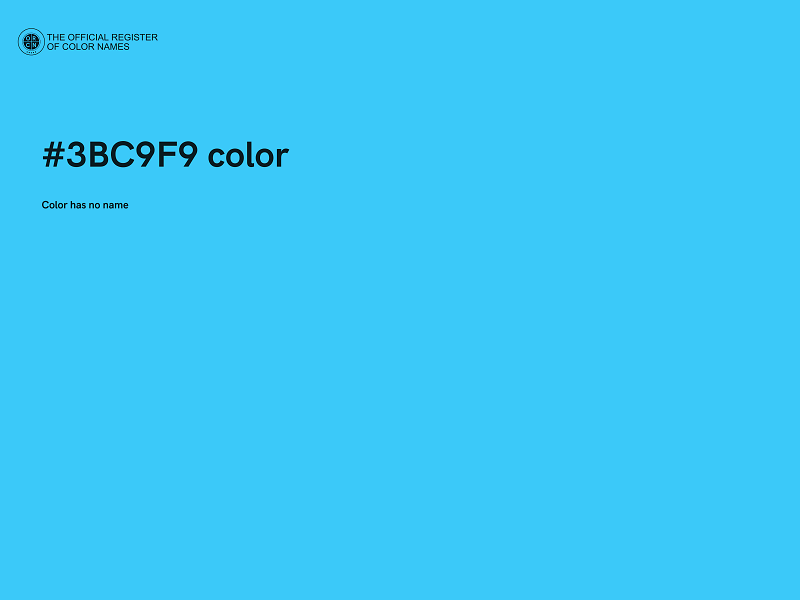 #3BC9F9 color image