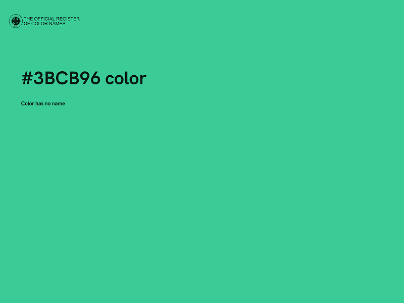 #3BCB96 color image