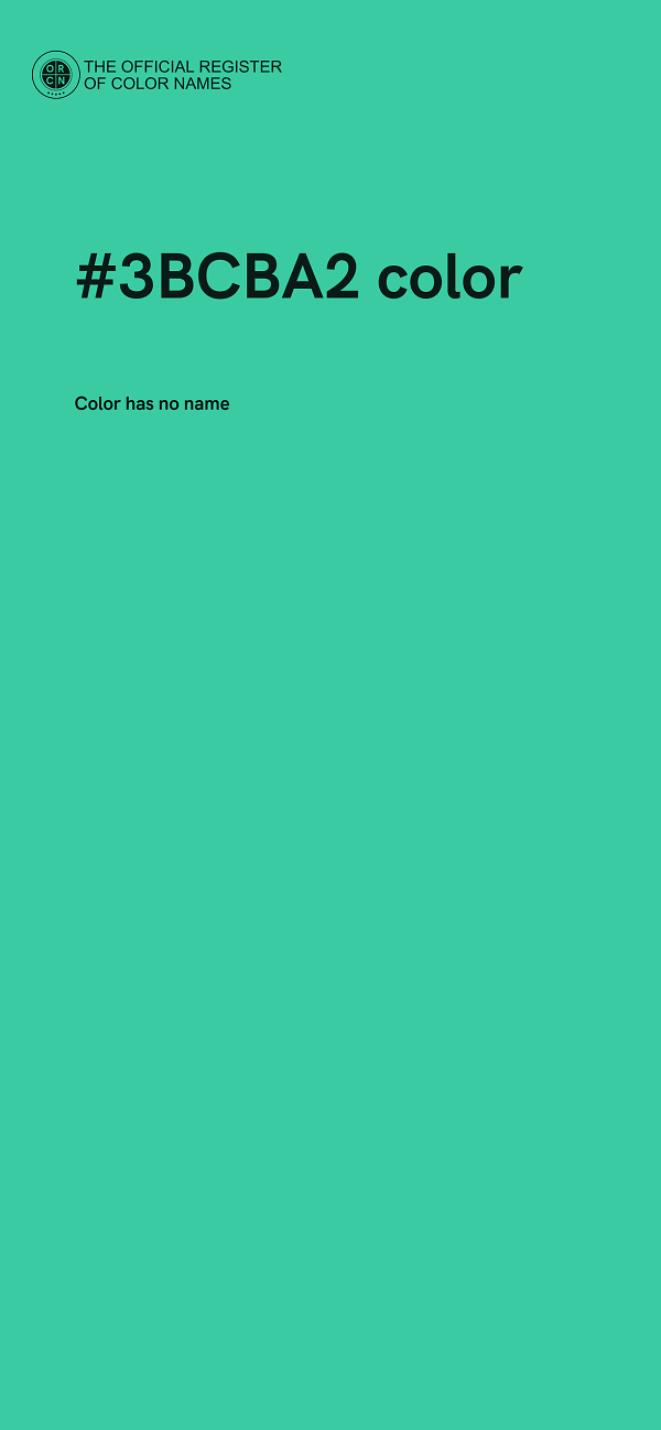 #3BCBA2 color image