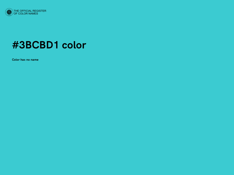 #3BCBD1 color image