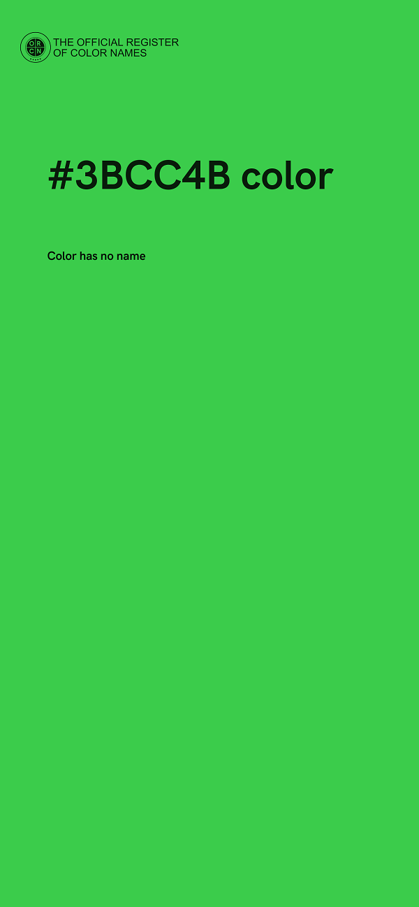 #3BCC4B color image