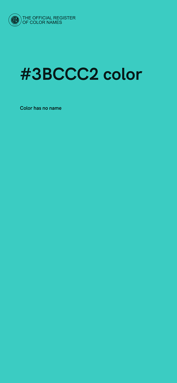 #3BCCC2 color image