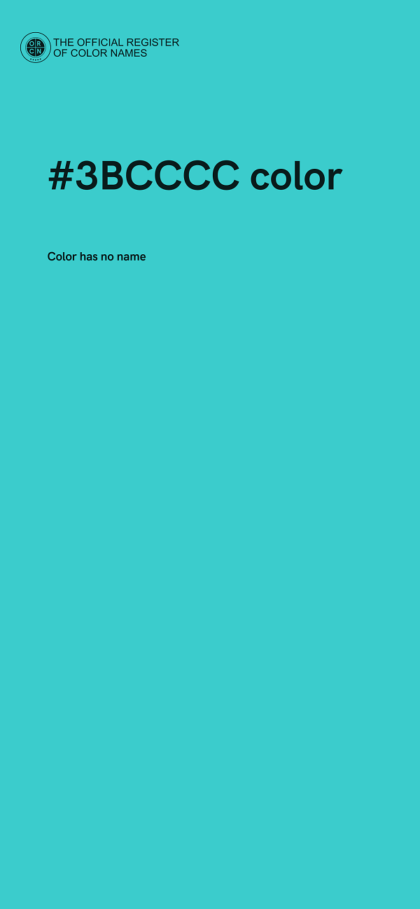 #3BCCCC color image