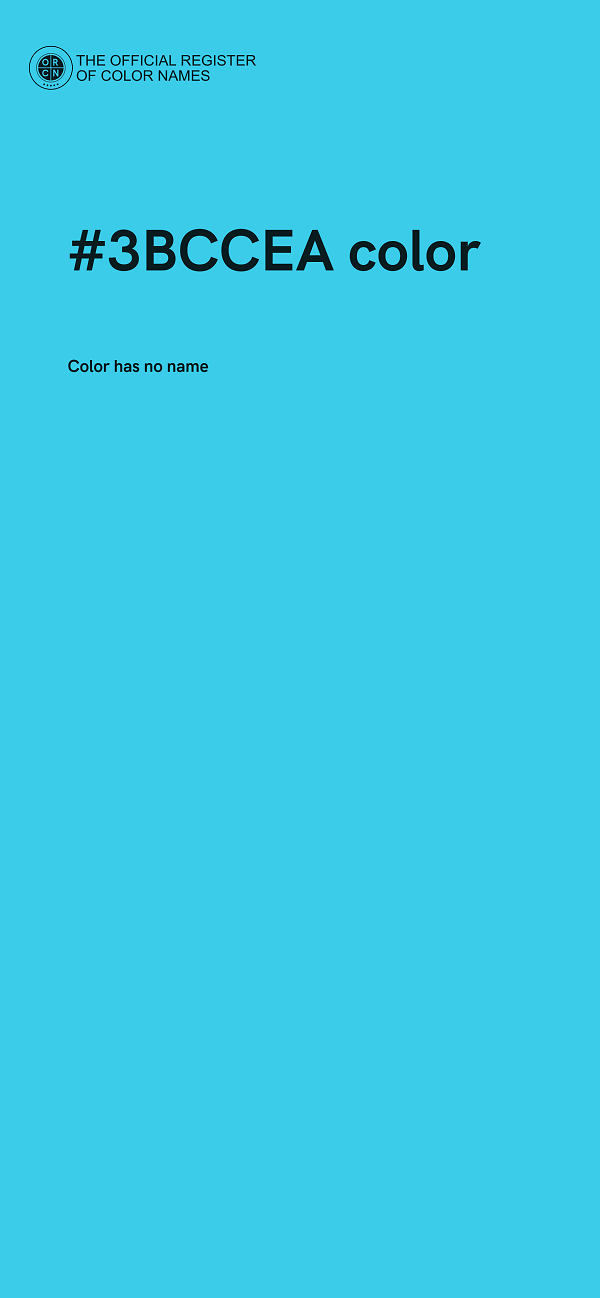 #3BCCEA color image