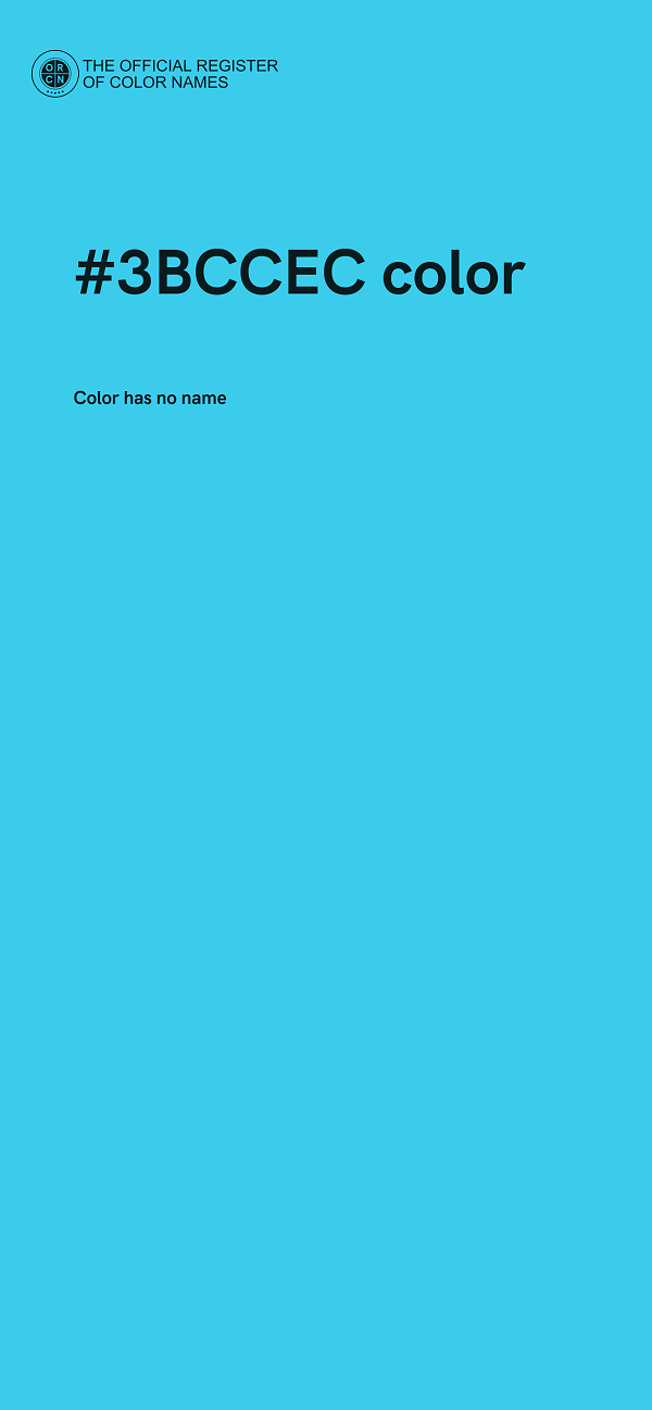 #3BCCEC color image