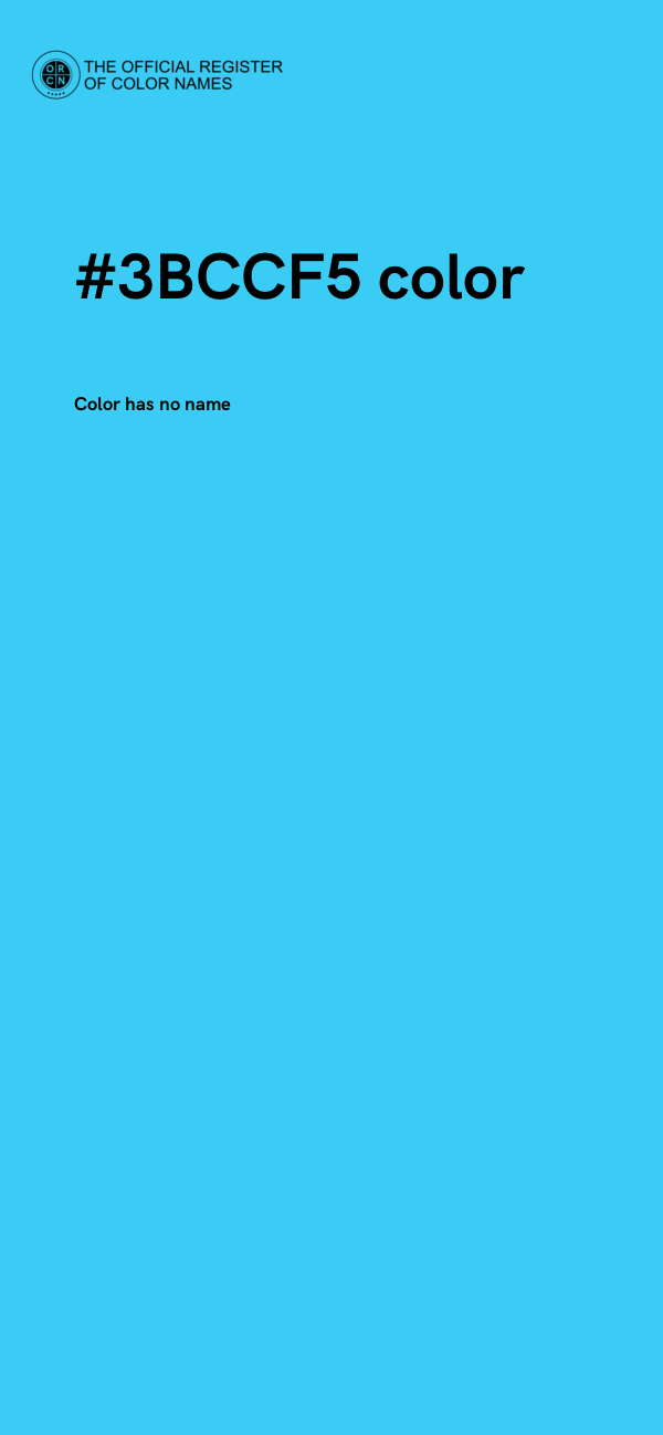 #3BCCF5 color image