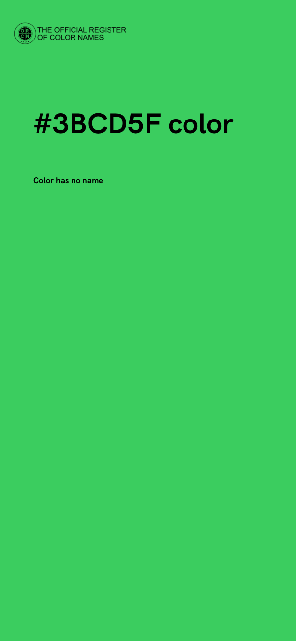 #3BCD5F color image