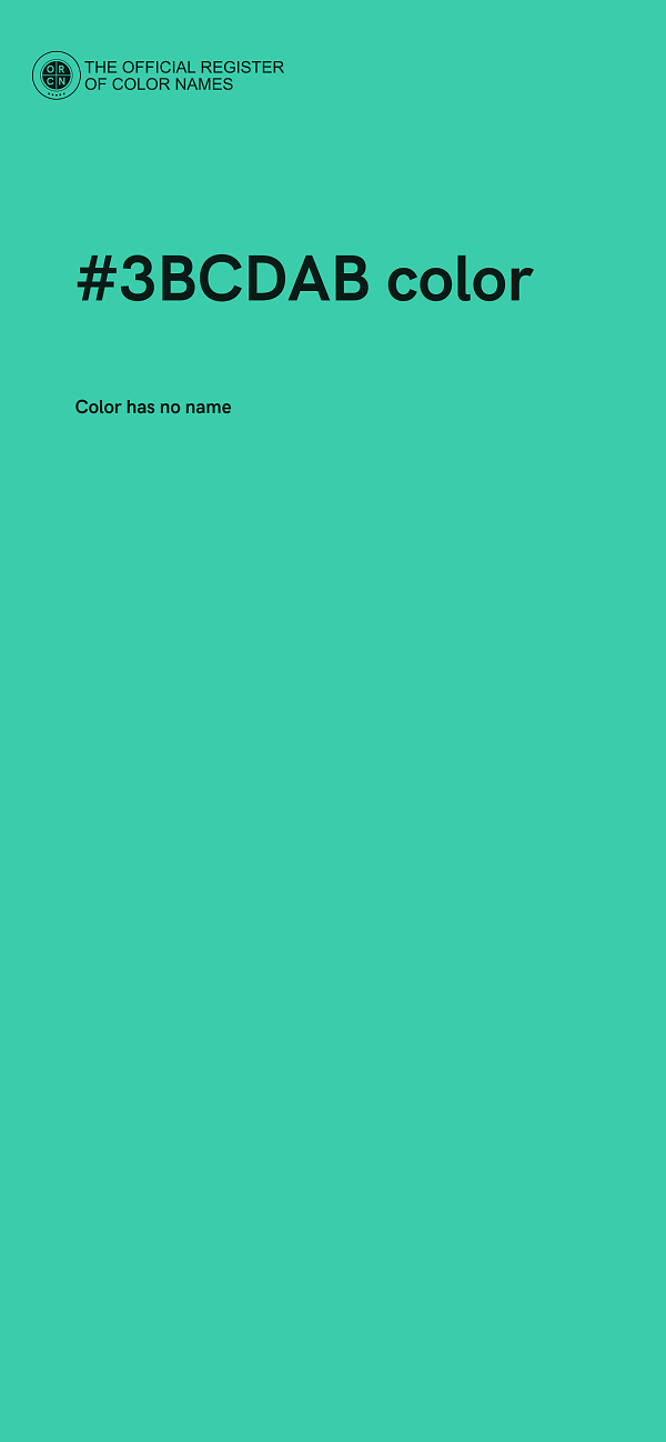 #3BCDAB color image