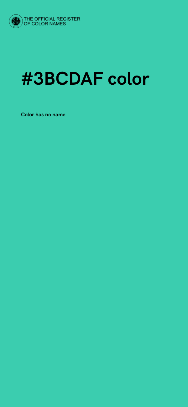 #3BCDAF color image