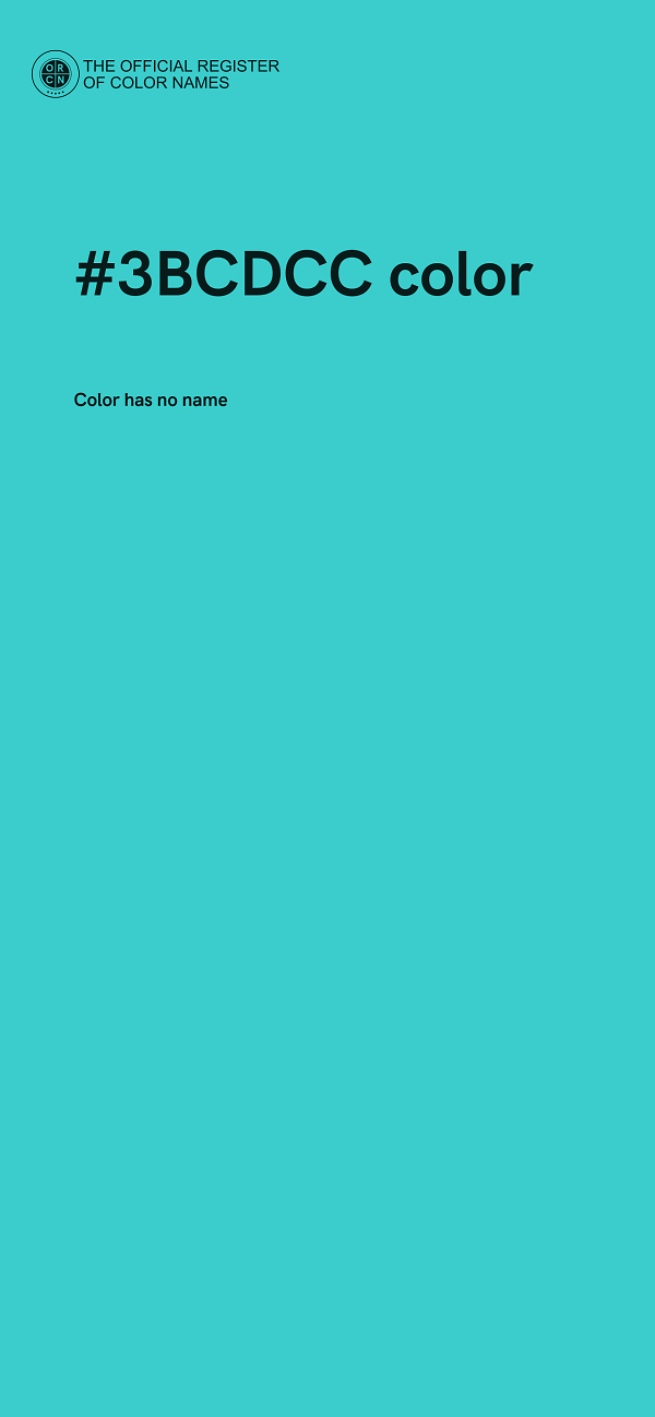 #3BCDCC color image