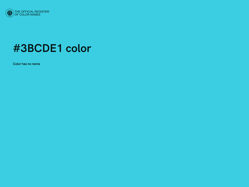 #3BCDE1 color image