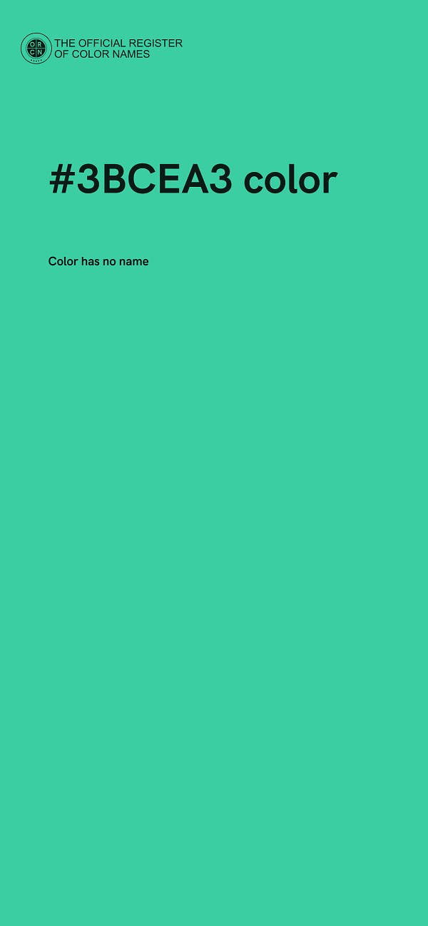#3BCEA3 color image