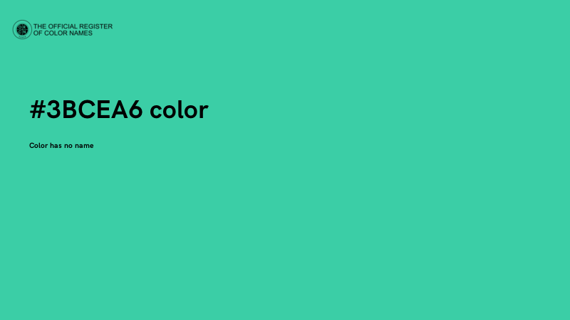 #3BCEA6 color image
