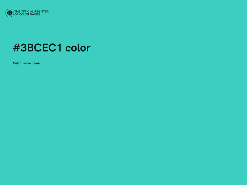 #3BCEC1 color image