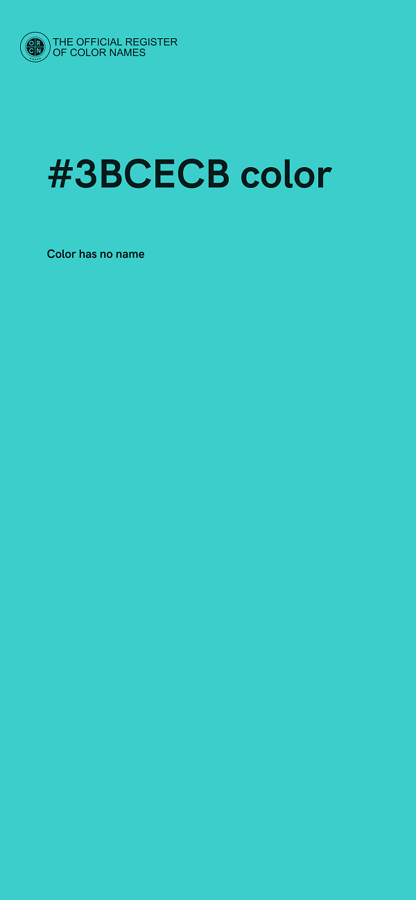 #3BCECB color image