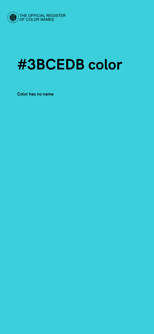 #3BCEDB color image