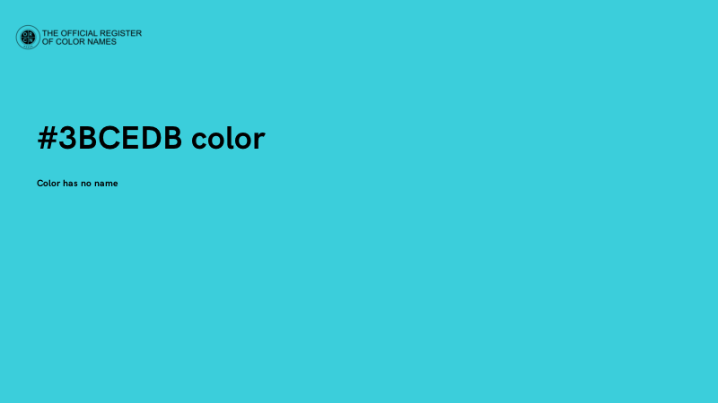 #3BCEDB color image