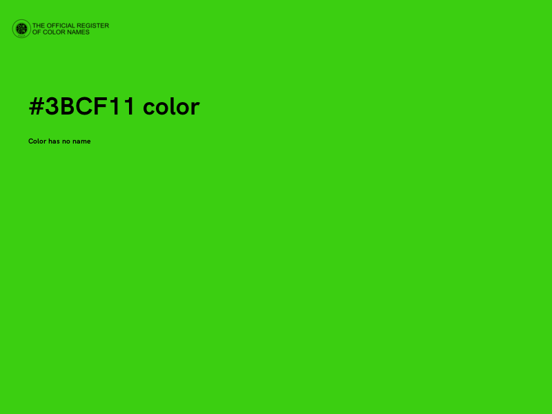 #3BCF11 color image