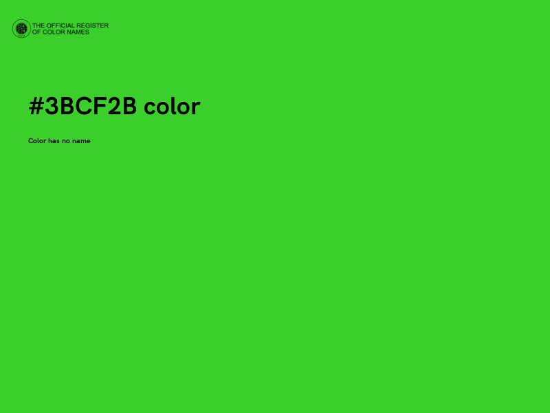 #3BCF2B color image
