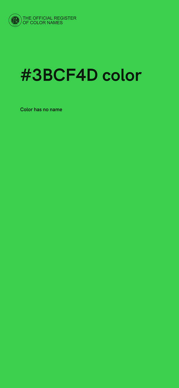 #3BCF4D color image