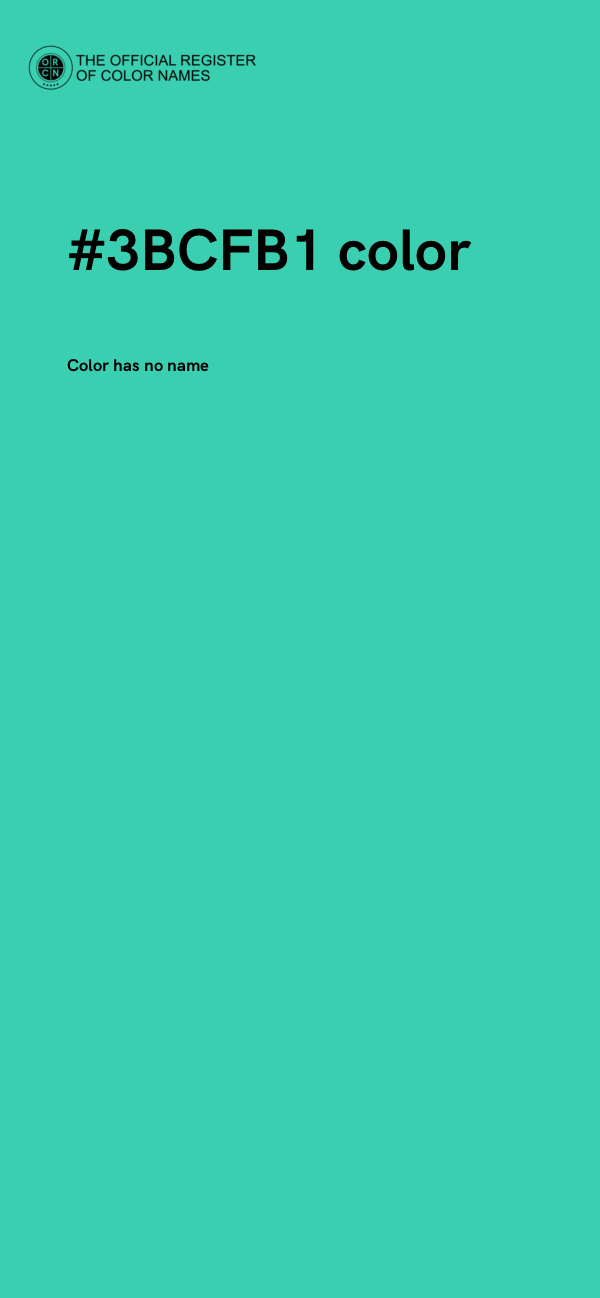 #3BCFB1 color image