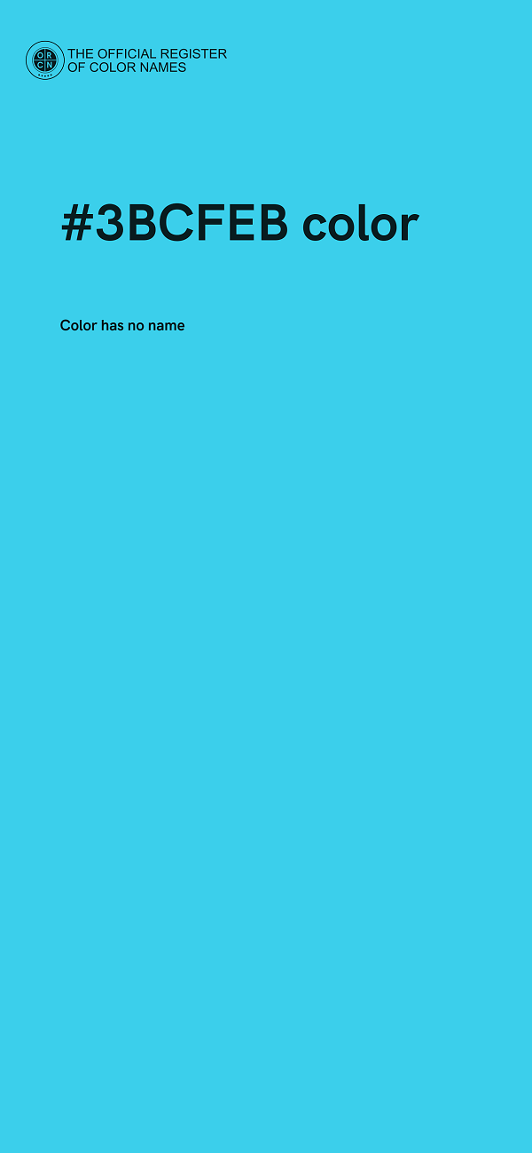 #3BCFEB color image