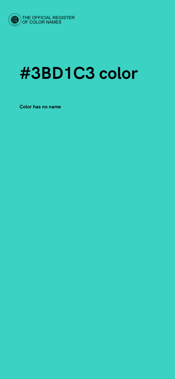#3BD1C3 color image
