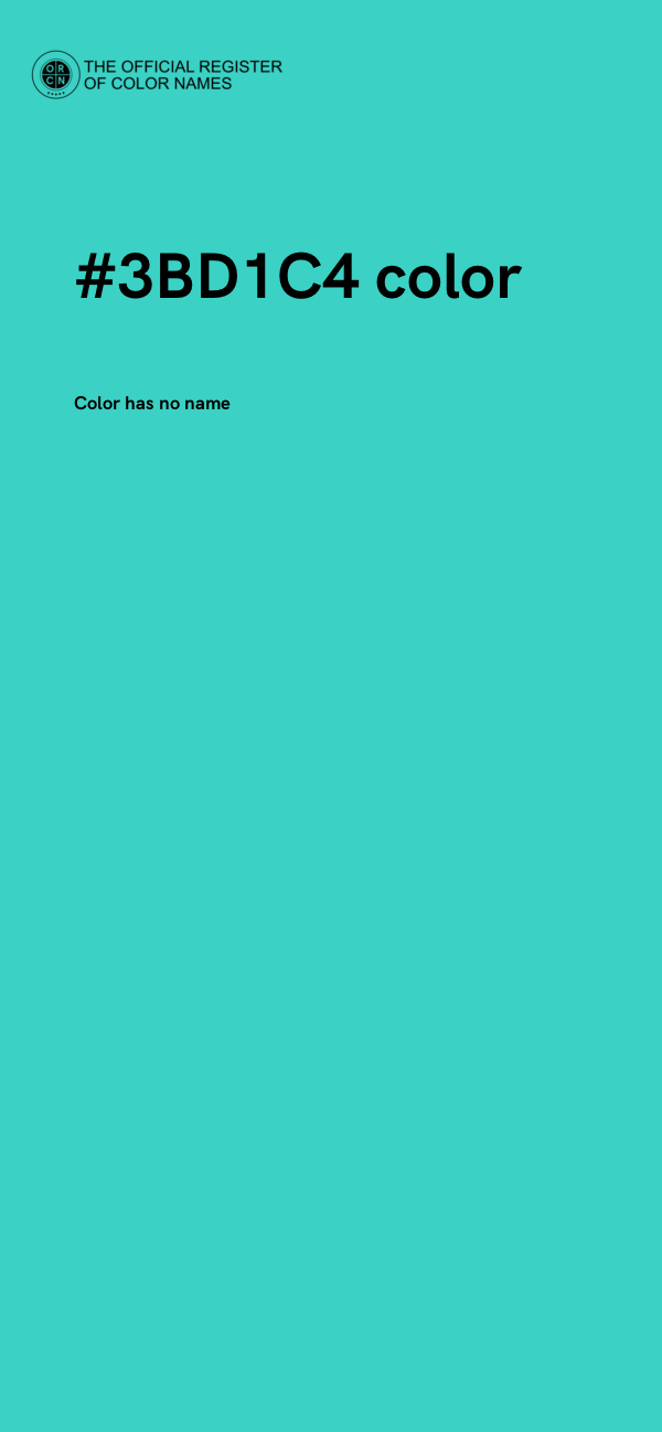 #3BD1C4 color image