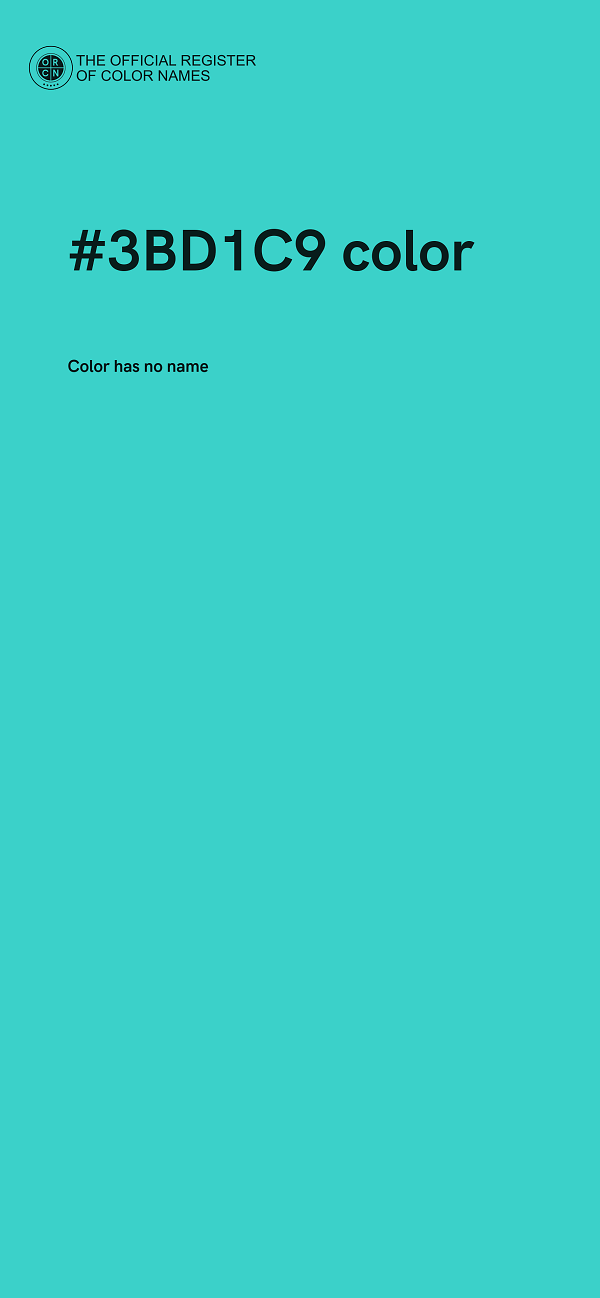 #3BD1C9 color image