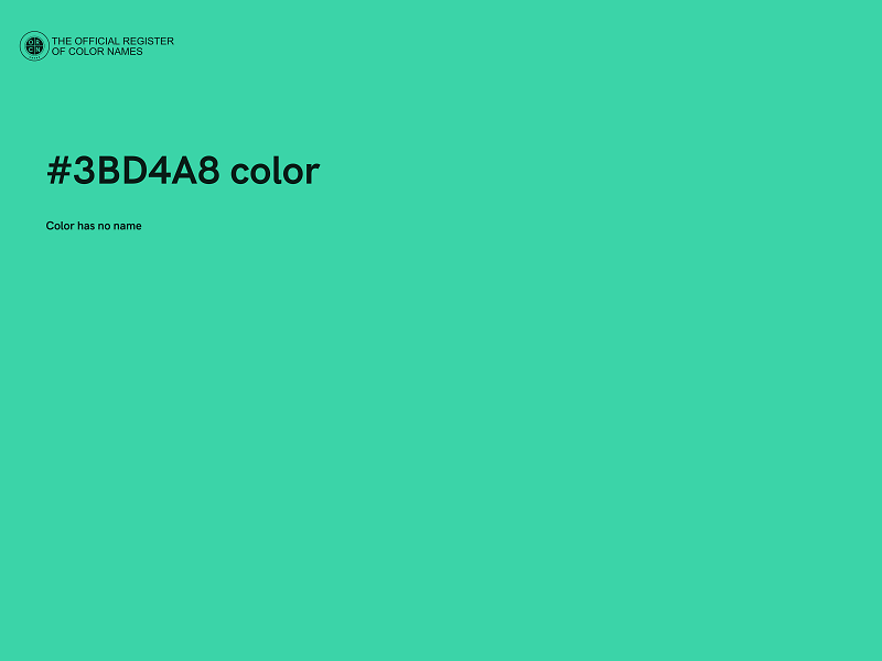 #3BD4A8 color image