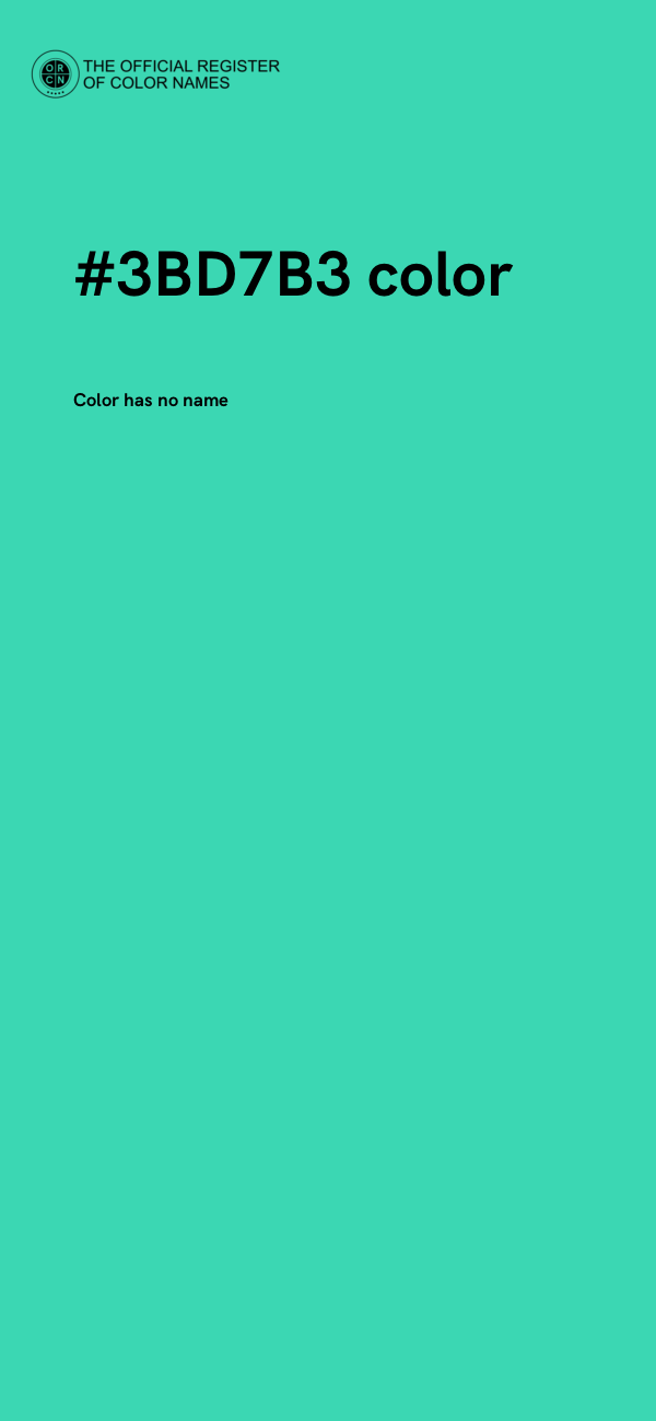 #3BD7B3 color image