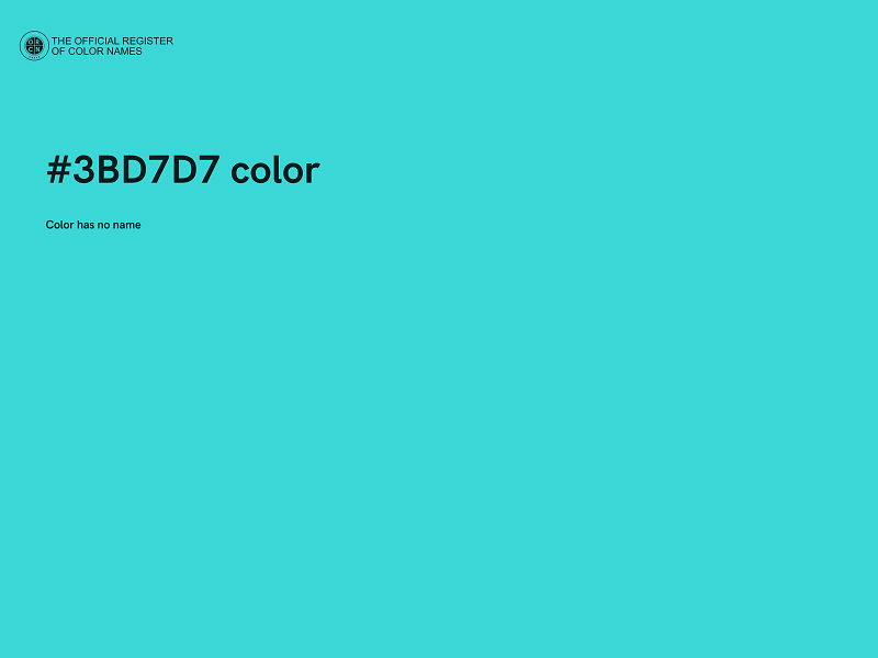 #3BD7D7 color image