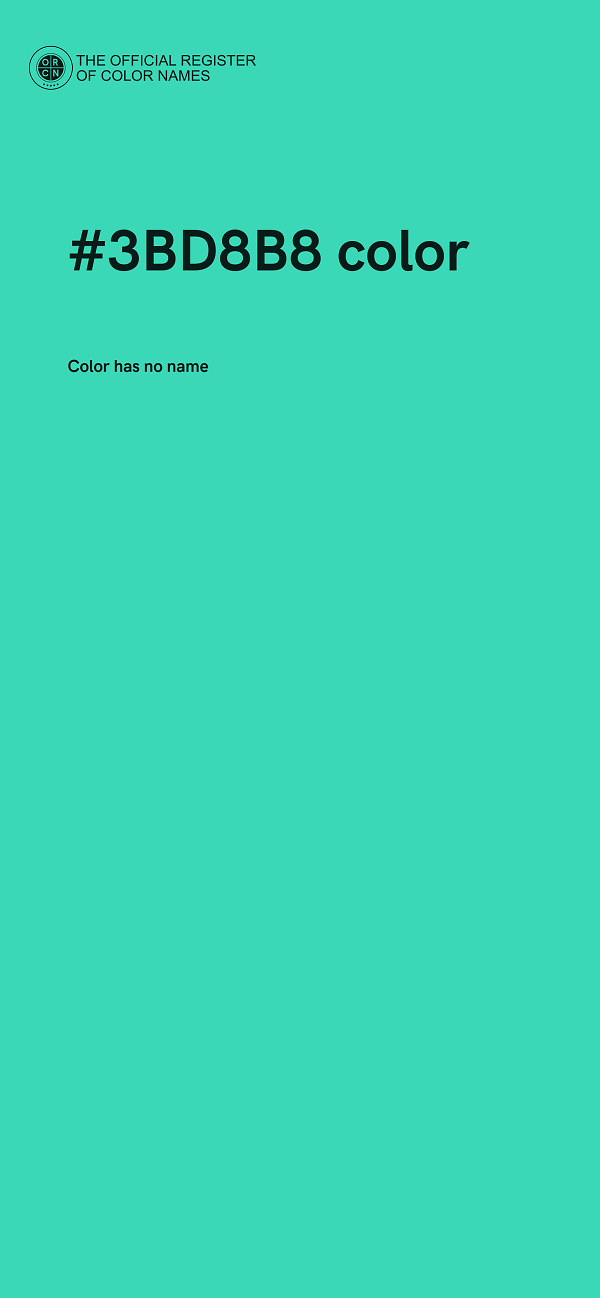 #3BD8B8 color image