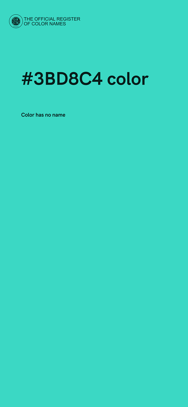 #3BD8C4 color image