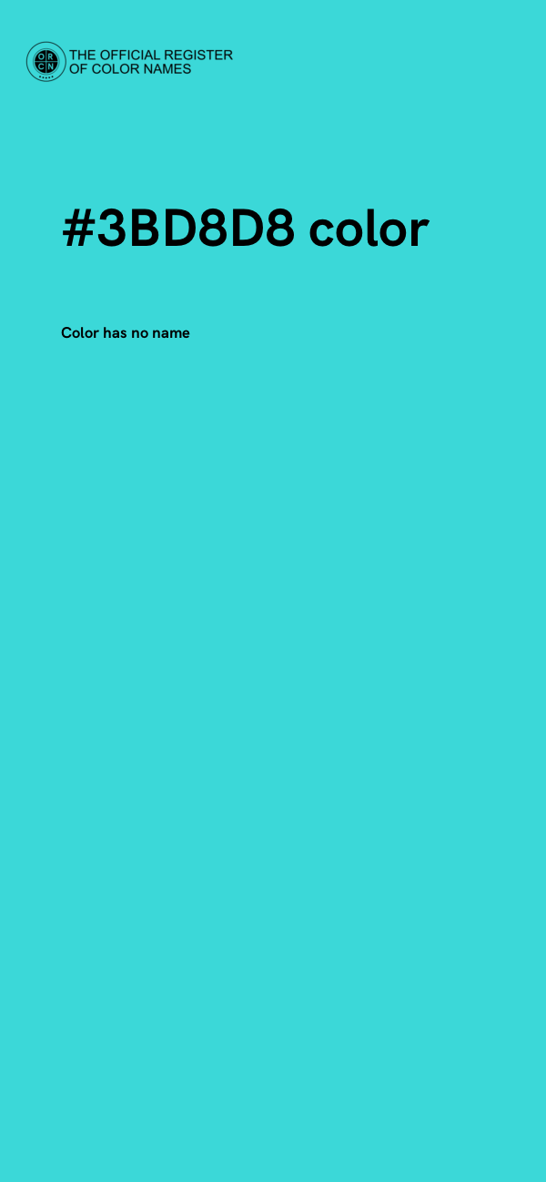 #3BD8D8 color image