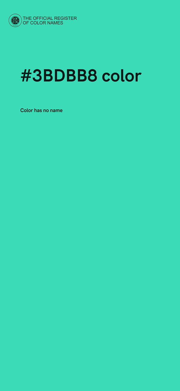 #3BDBB8 color image