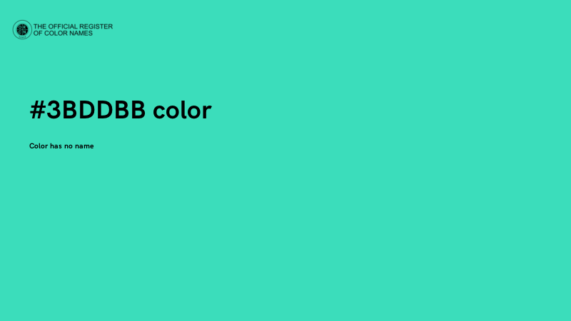 #3BDDBB color image