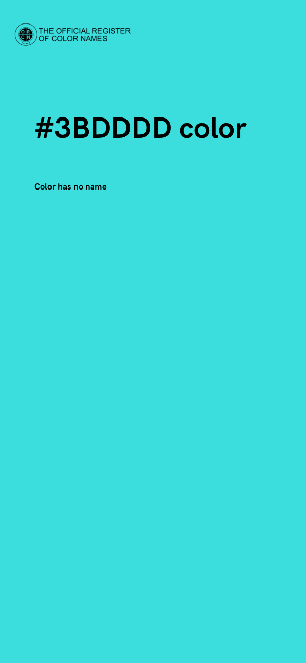 #3BDDDD color image