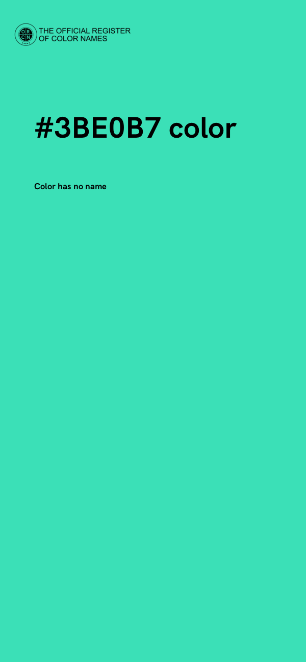 #3BE0B7 color image