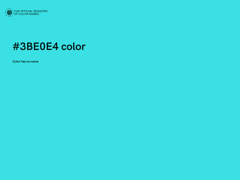 #3BE0E4 color image
