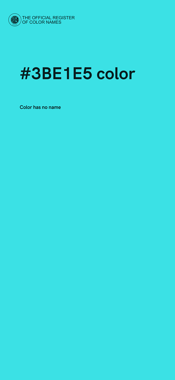 #3BE1E5 color image