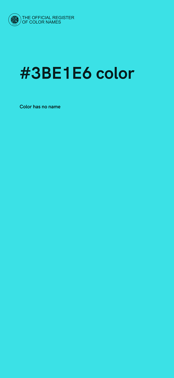 #3BE1E6 color image