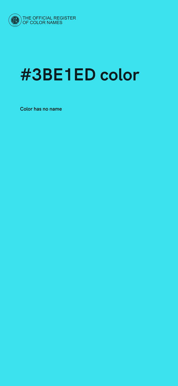 #3BE1ED color image