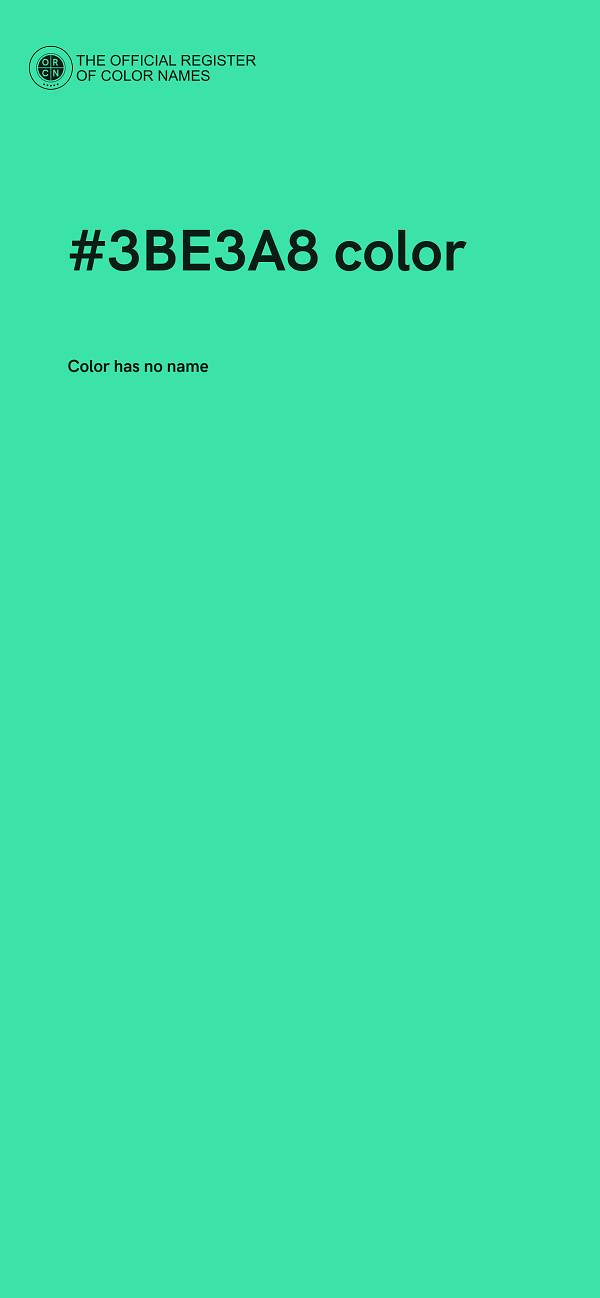 #3BE3A8 color image