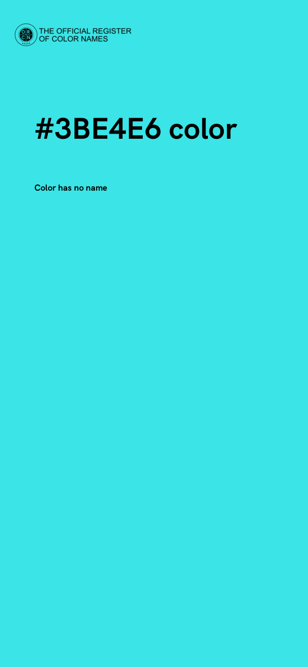 #3BE4E6 color image